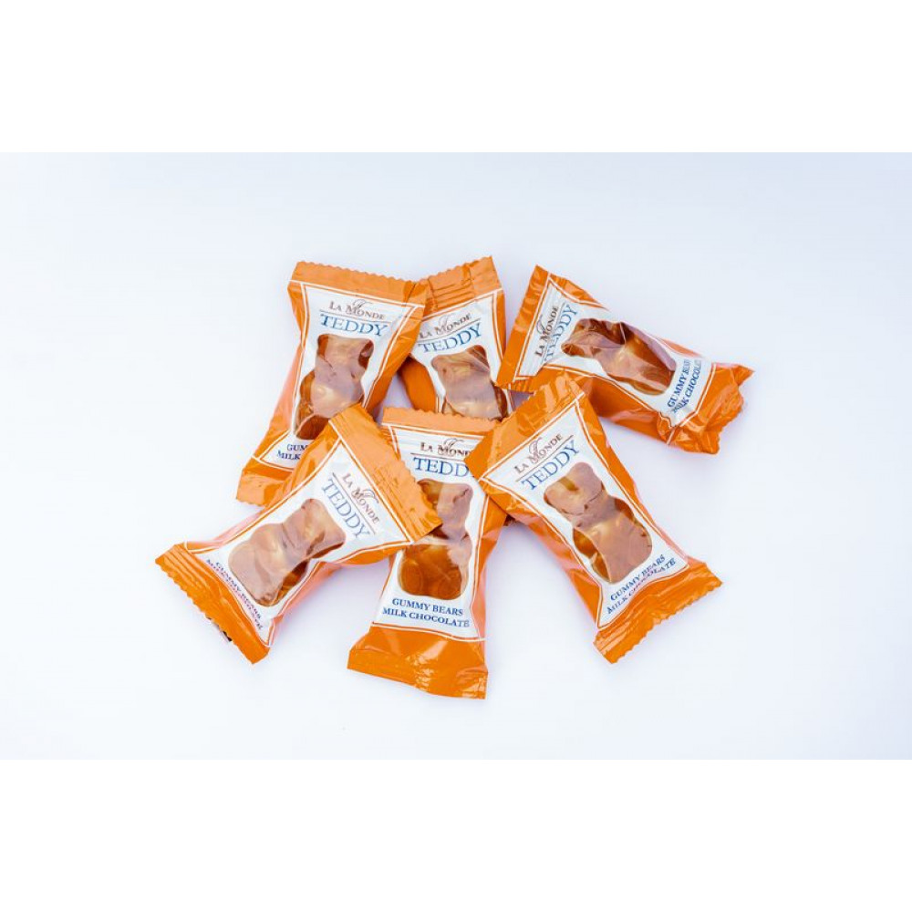 0448 Teddy Bear Orange Желейные конфеты в глазури со вкусом апельсина 4кг