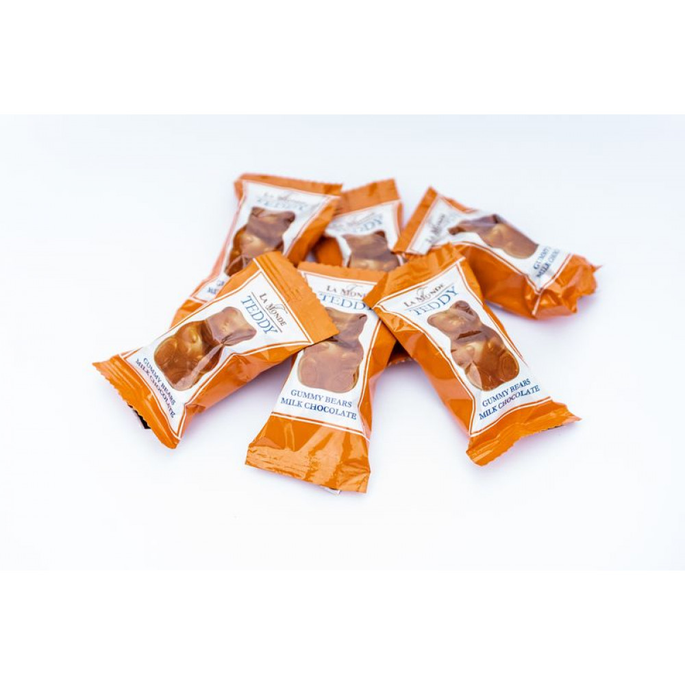 0448 Teddy Bear Orange Желейные конфеты в глазури со вкусом апельсина 4кг